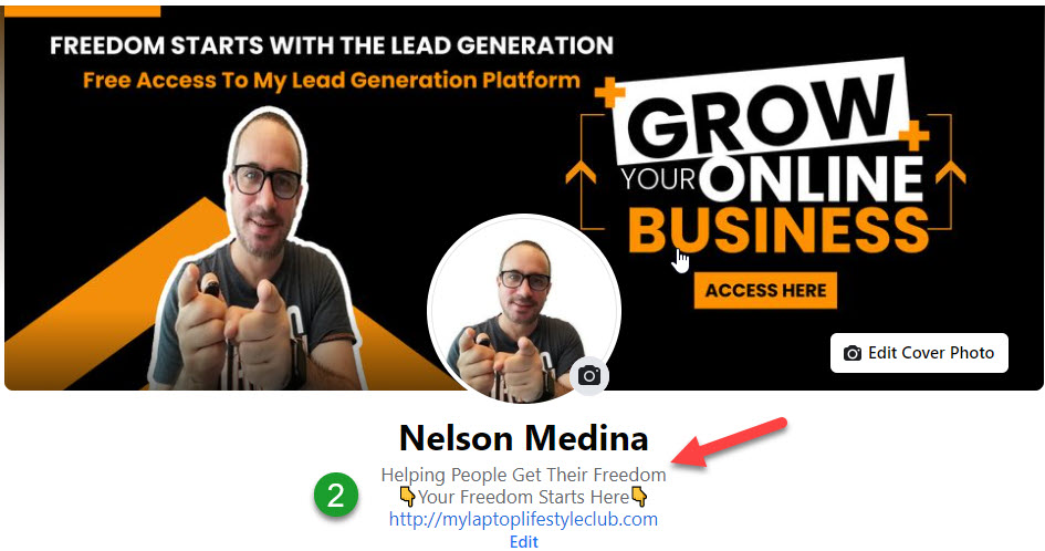 second step to get free leads on Facebook
